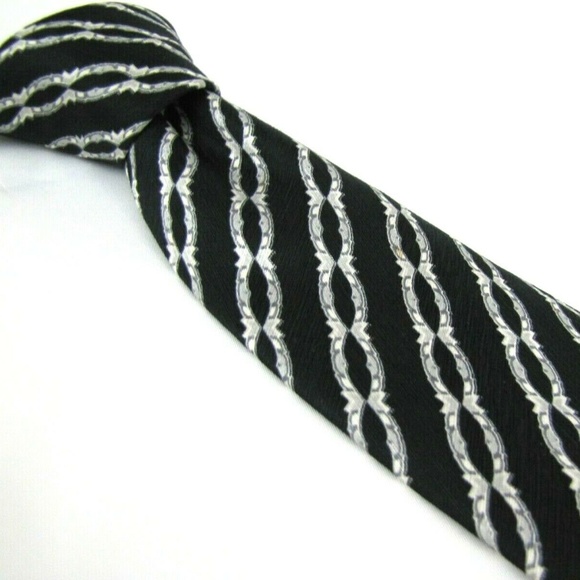 STEFANO RICCI Tie Midnight Blue Chain Link XL 61" - Picture 1 of 8